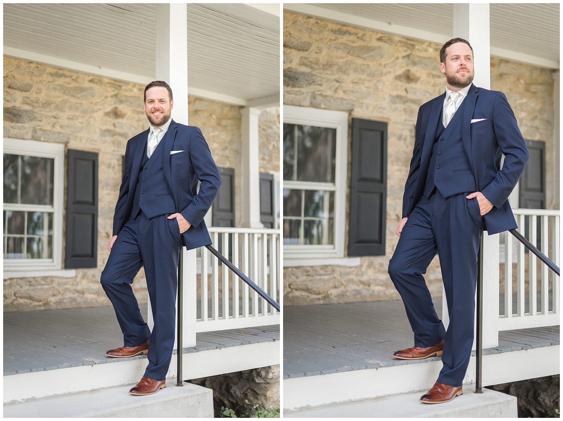 Springfield Manor Wedding groom portraits
