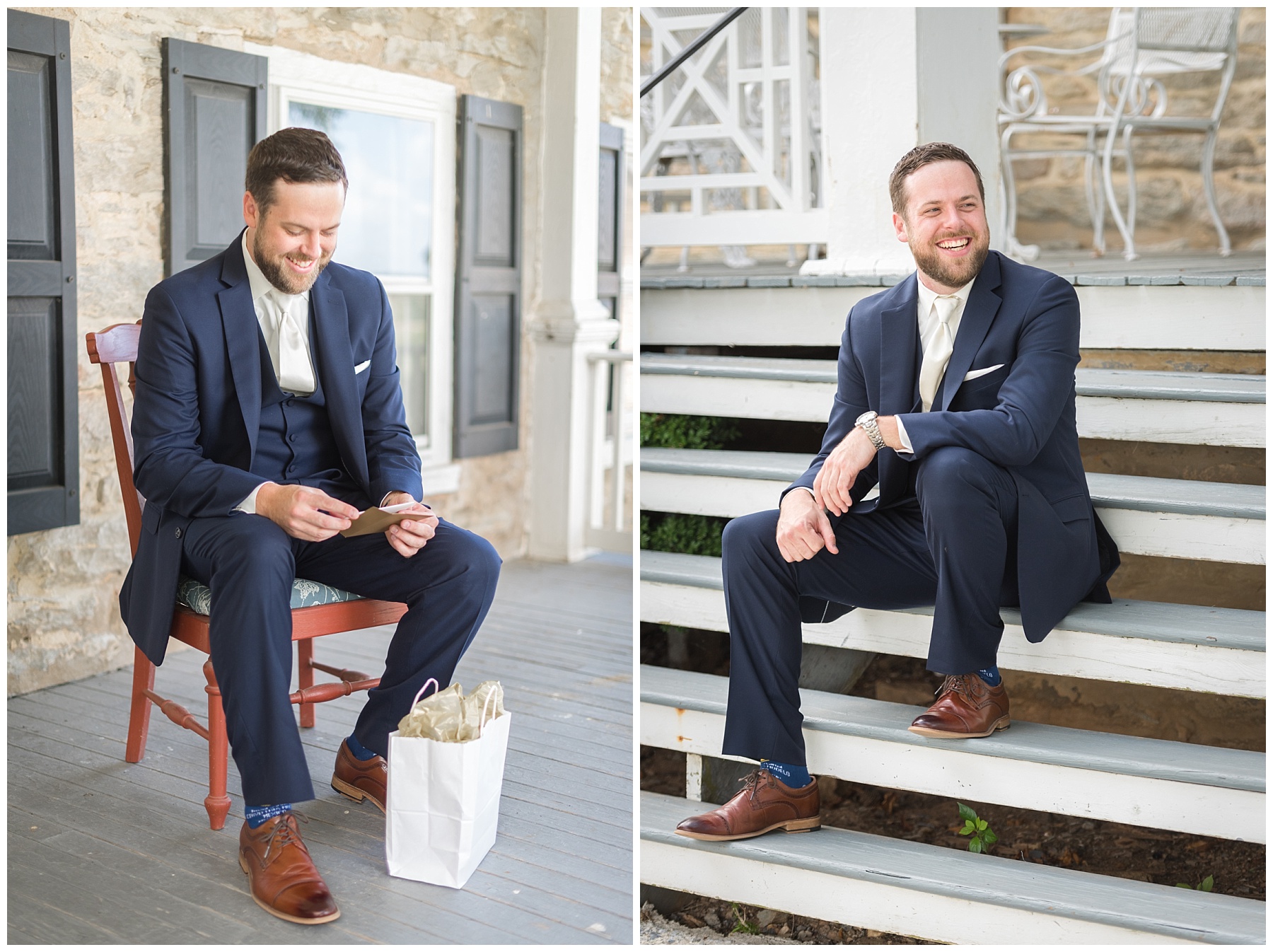 Springfield Manor Wedding groom portraits