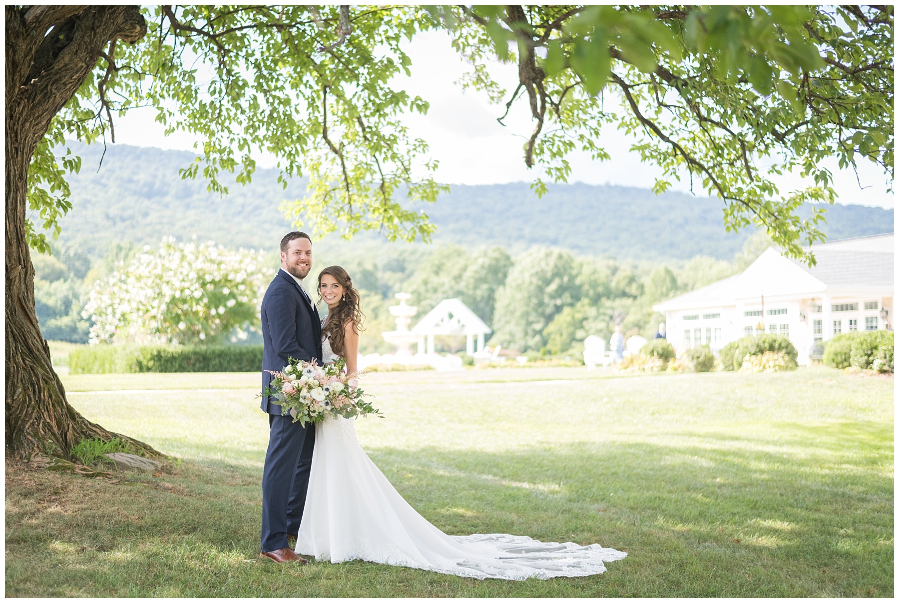 Springfield Manor Wedding bride and groom portraits 