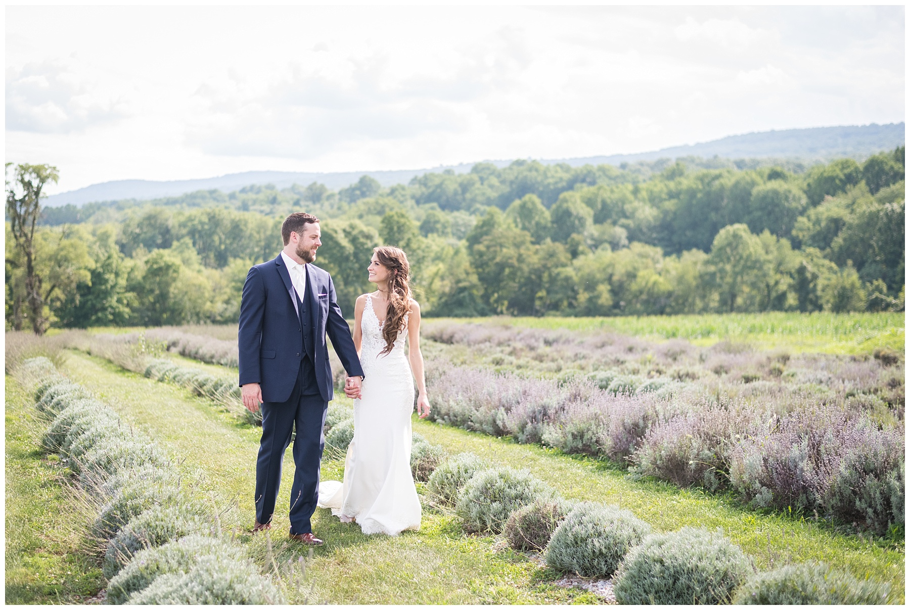 Springfield Manor Wedding lavender field