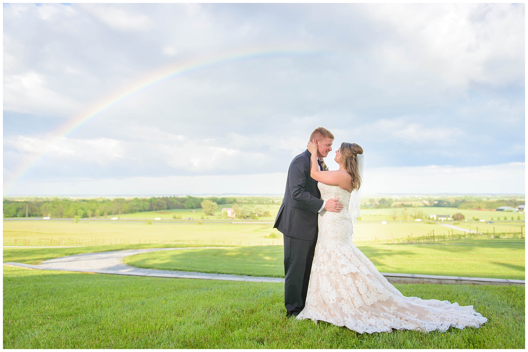 Gorgeous Springfield Manor Wedding Rainbow Pictures