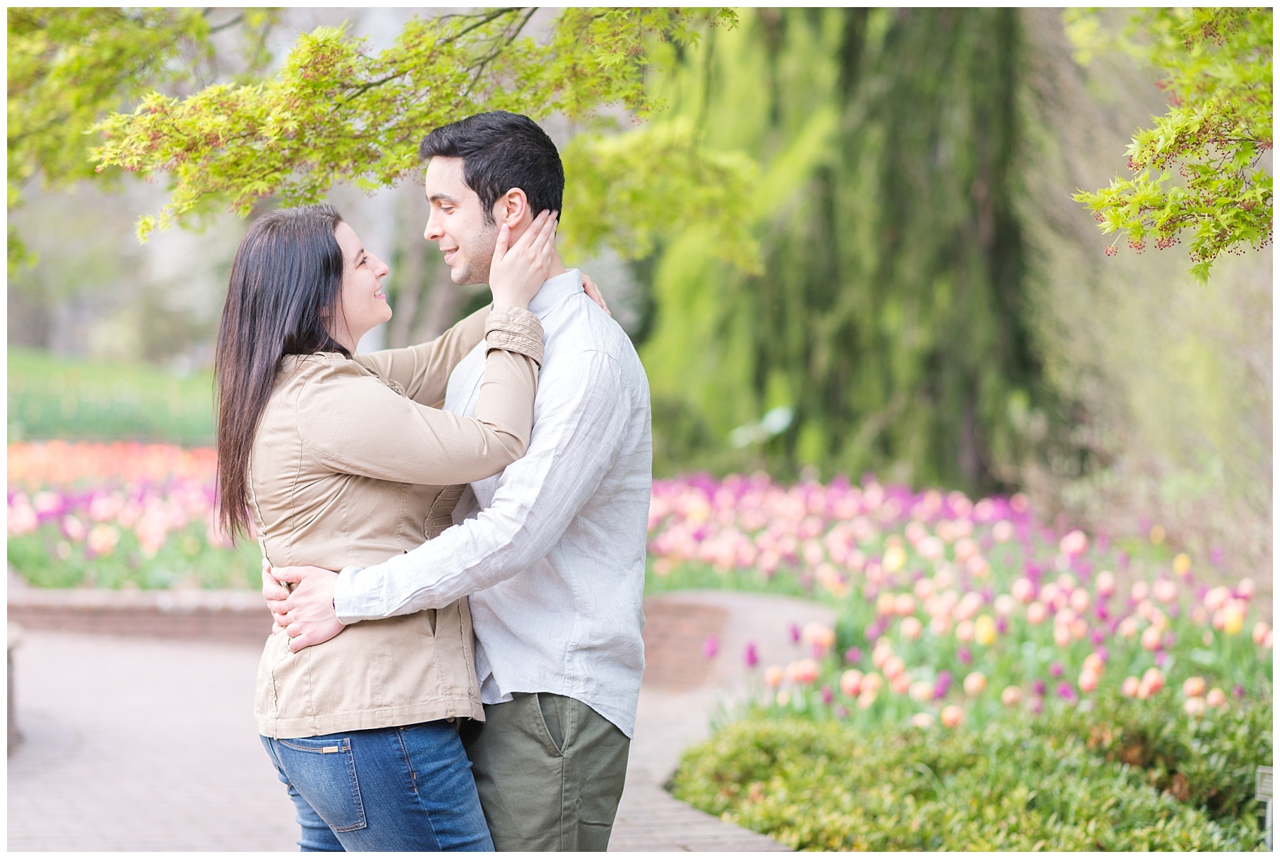 Spring Brookside Gardens Engagement Shoot