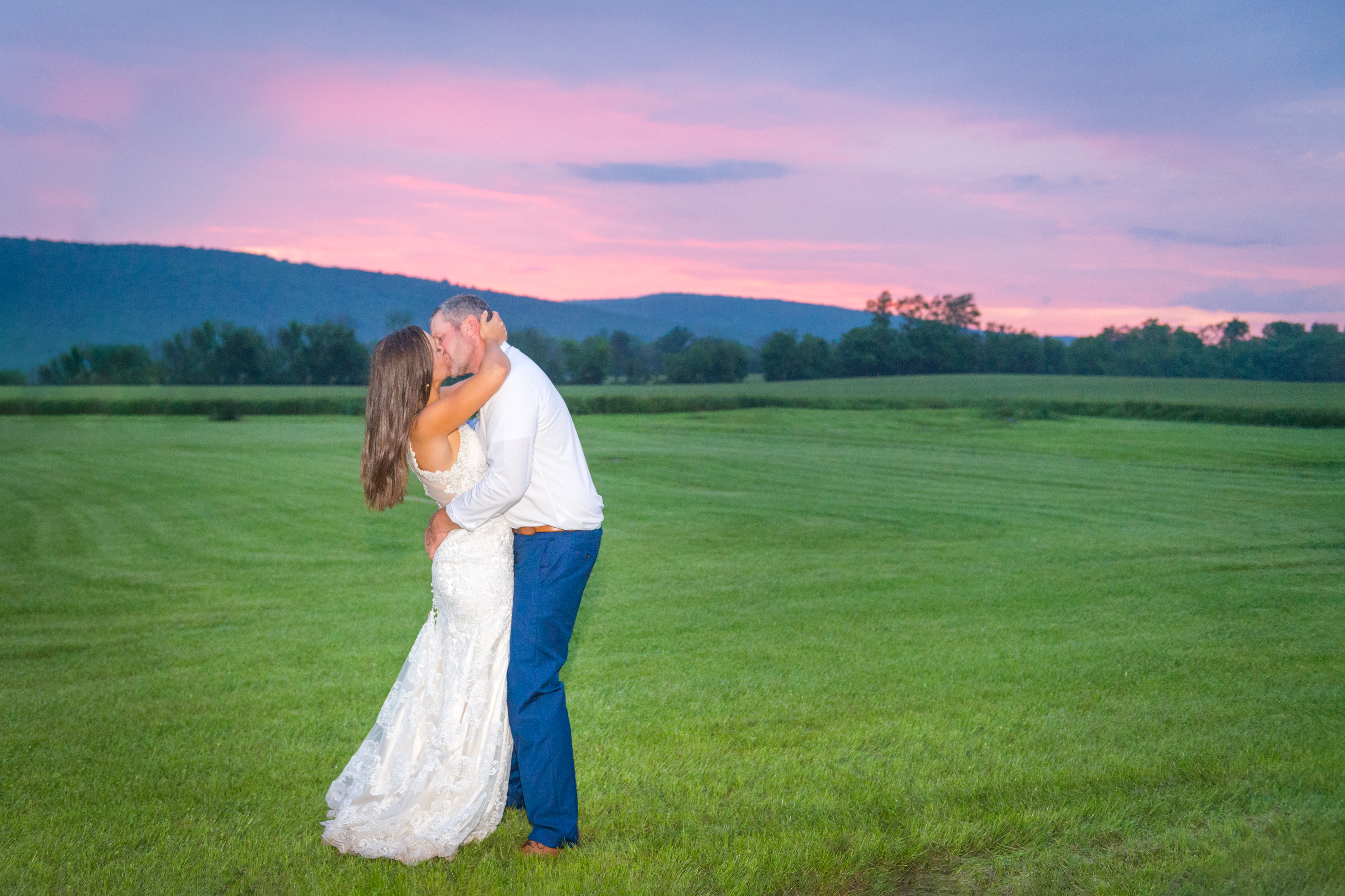 Sunset Wedding Pictures Maryland