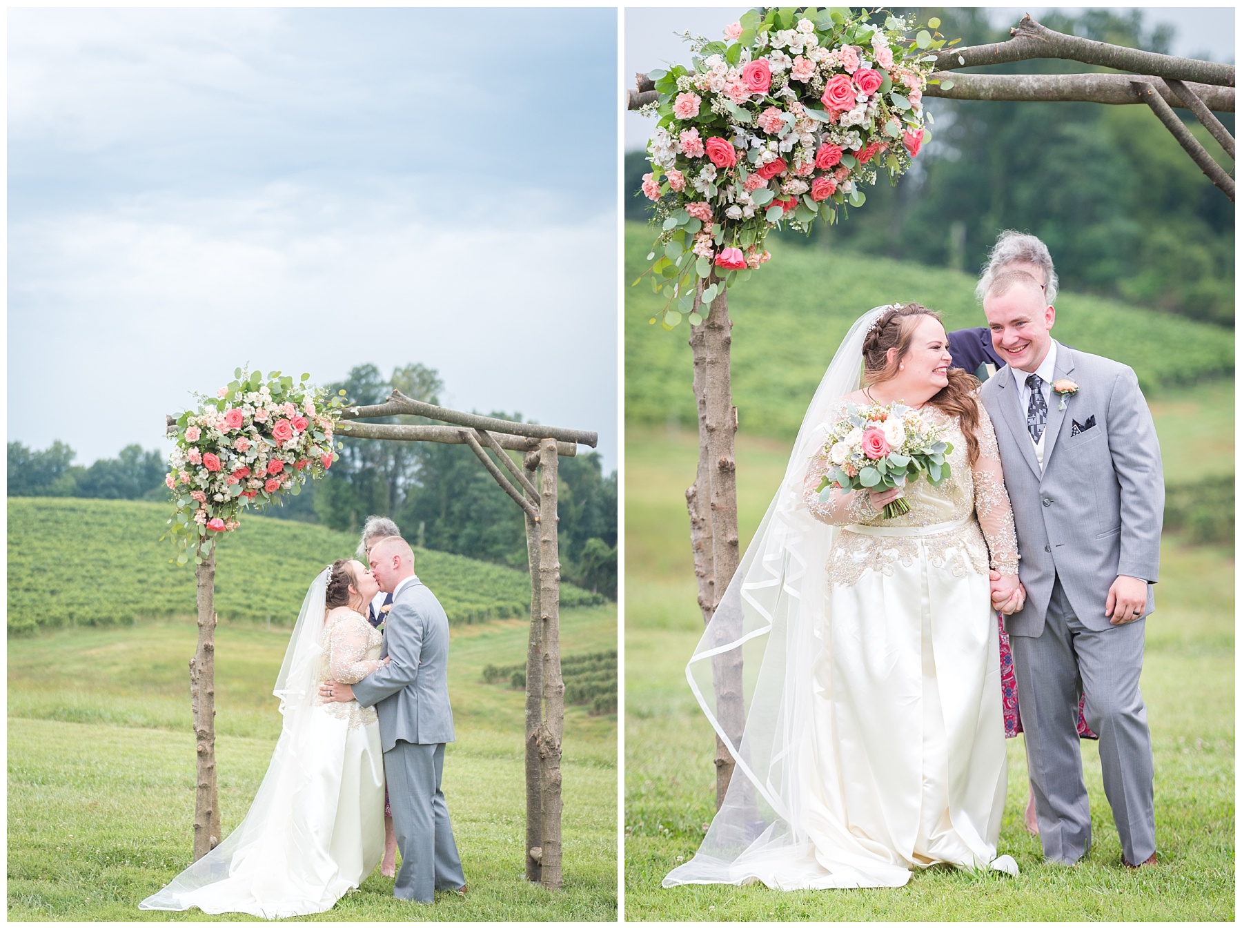 Linganore Winecellars Wedding Ceremony Pictures by Maryland Wedding Photographer Mary Sarah Photography 