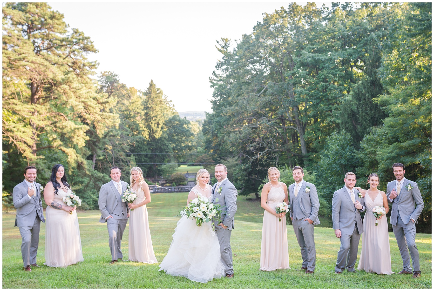 Strong Mansion Wedding Pictures Bridal party portraits Maryland Luxury Wedding Photographer Mary Sarah Photography