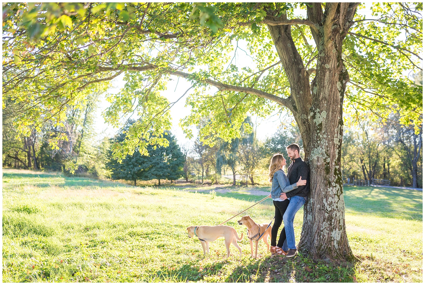 Frederick MD Fall Engagement Shoot Dog Engagement Pictures Mary Sarah Photography