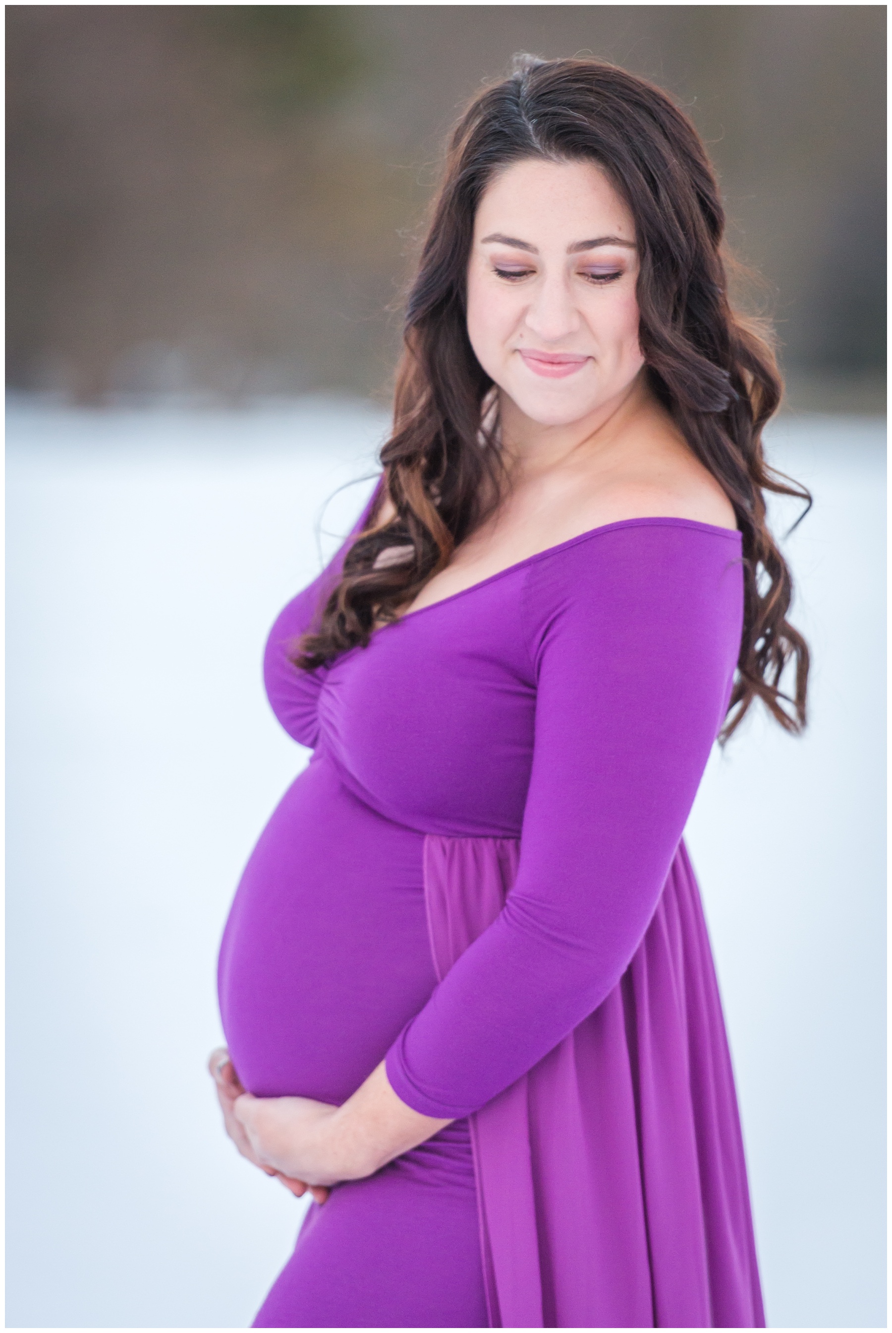 Frederick Maryland Maternity Photographer Snow Maternity Shoot Mary Sarah Photography 