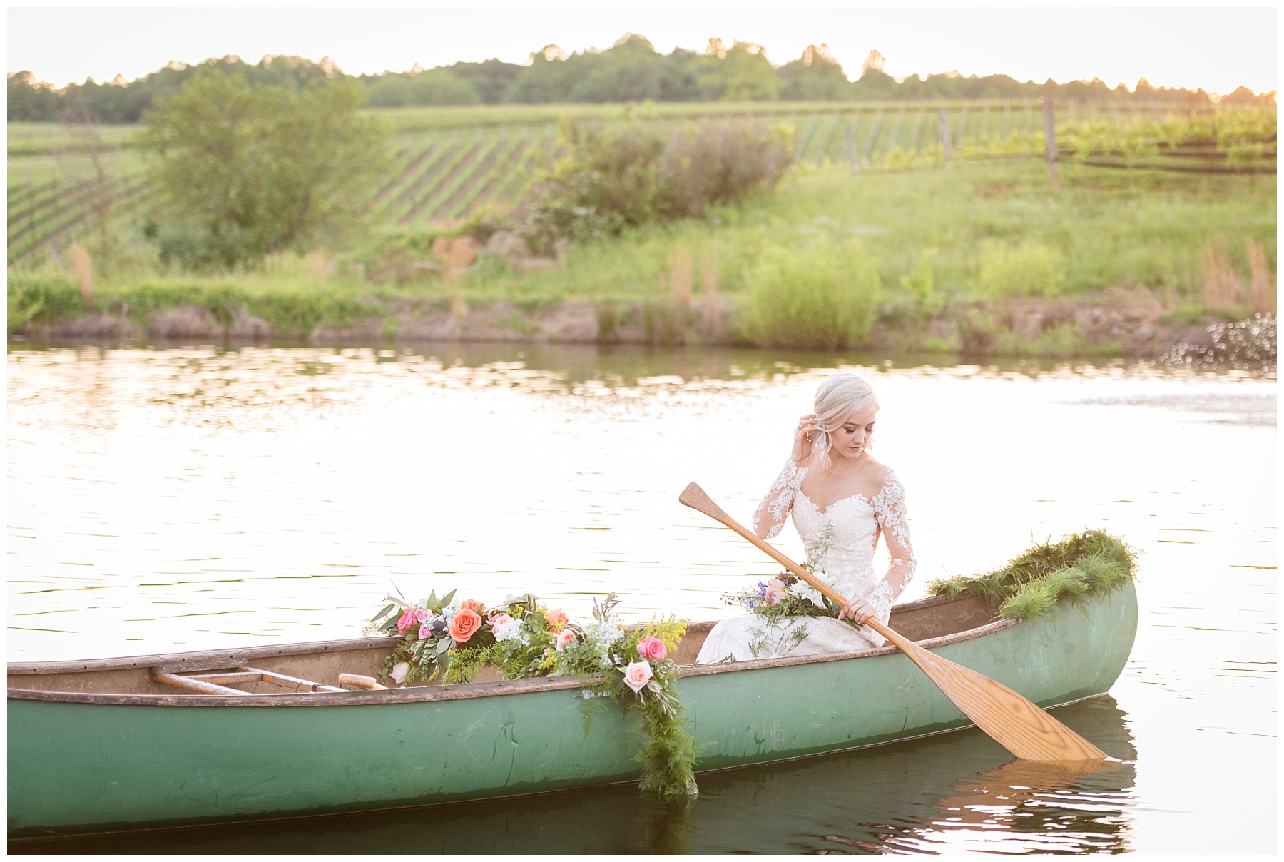 Gorgeous Stone Tower Winery Canoe Wedding Styled Shoot