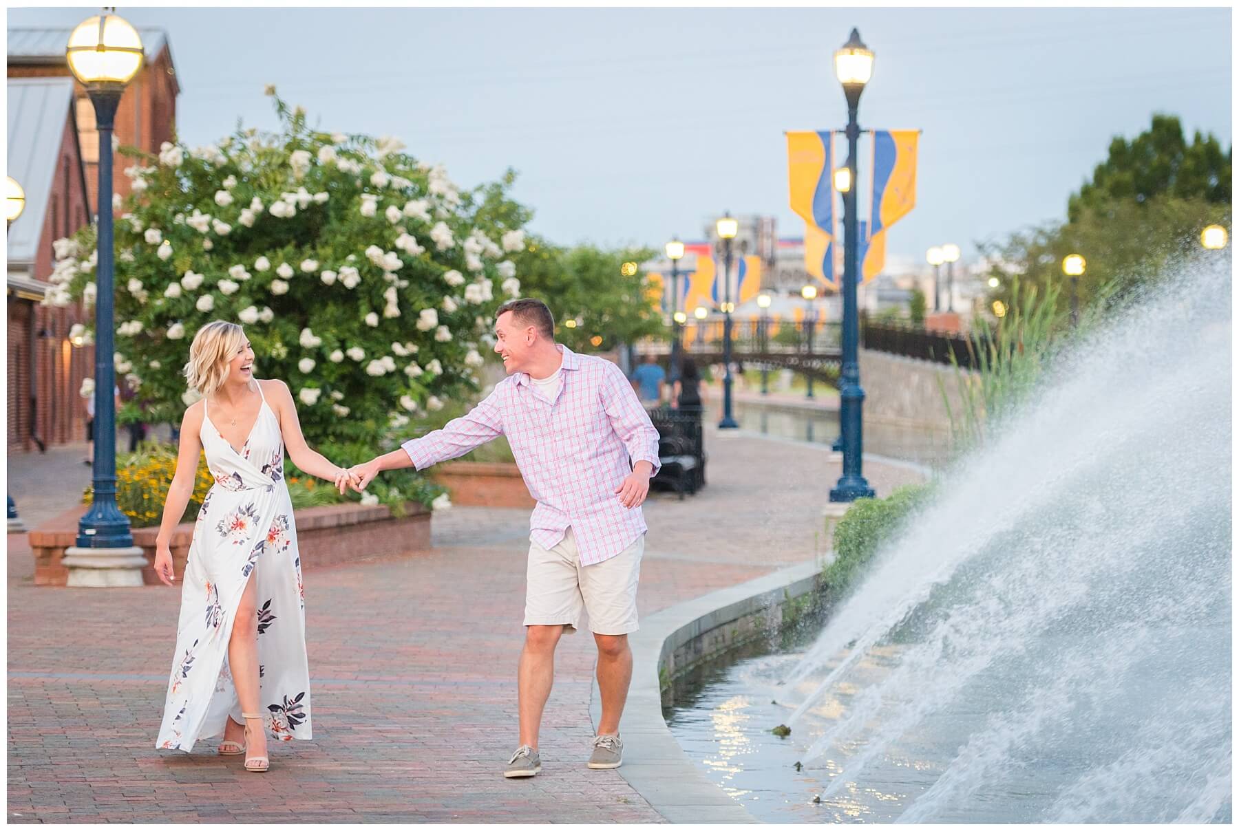 Downtown Frederick Carroll Creek Engagement Pictures