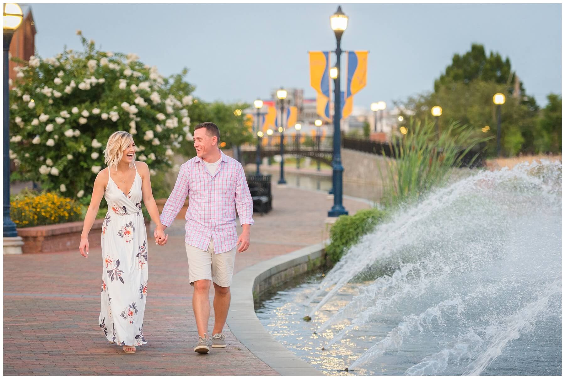 Downtown Frederick Carroll Creek Engagement Pictures