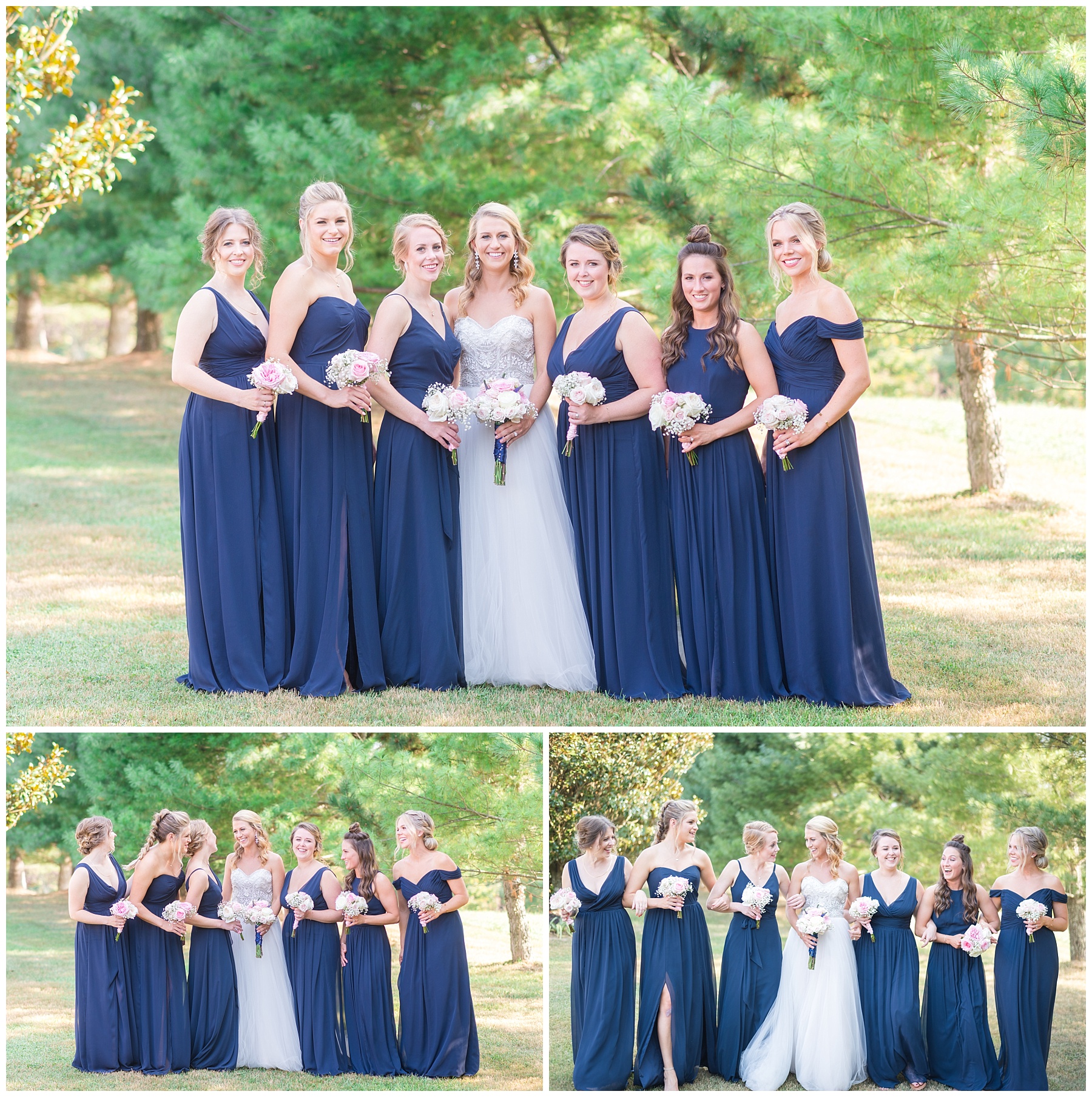 Bridal Party poses by Maryland Wedding Photographer Mary Sarah Photography