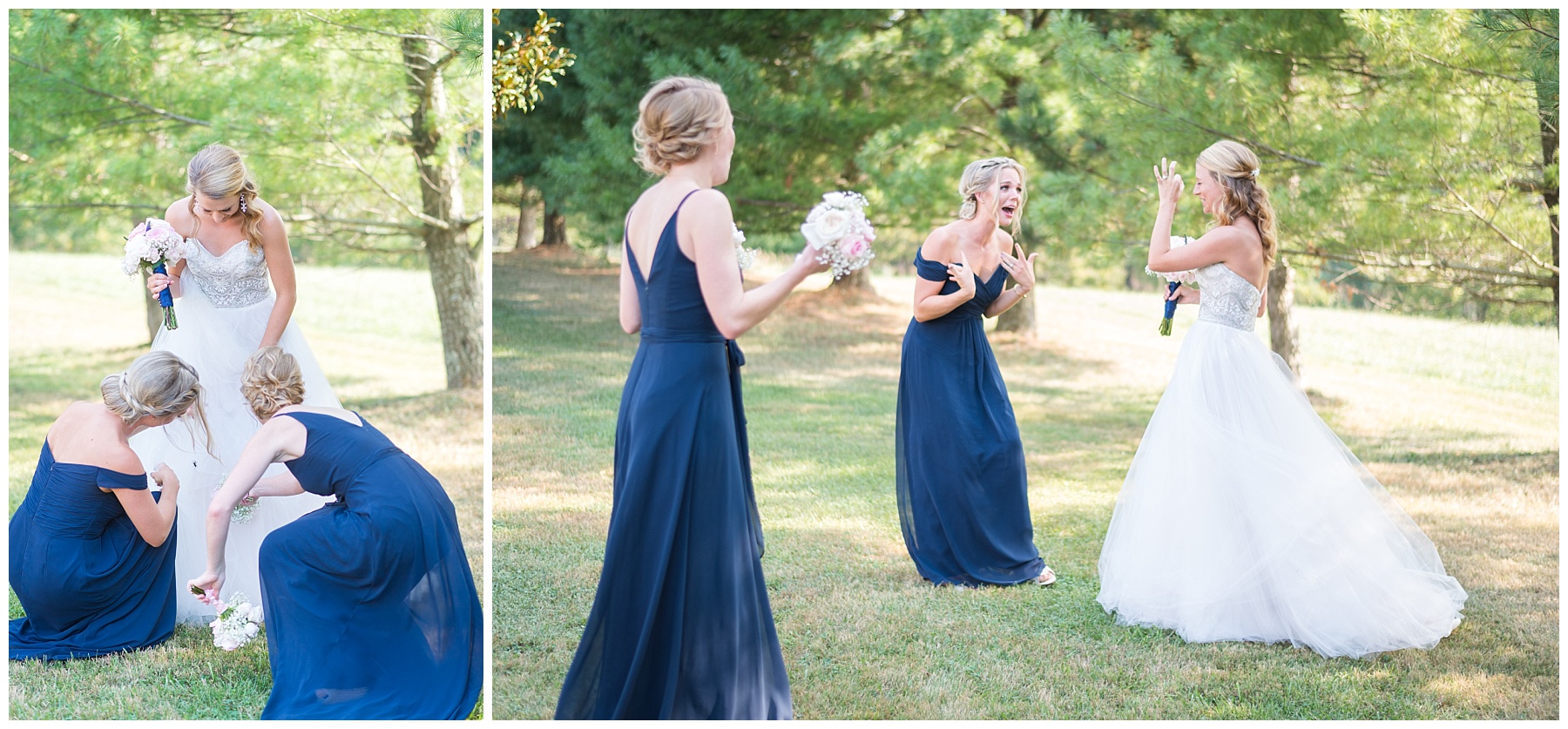 Bridal Party poses by Maryland Wedding Photographer Mary Sarah Photography