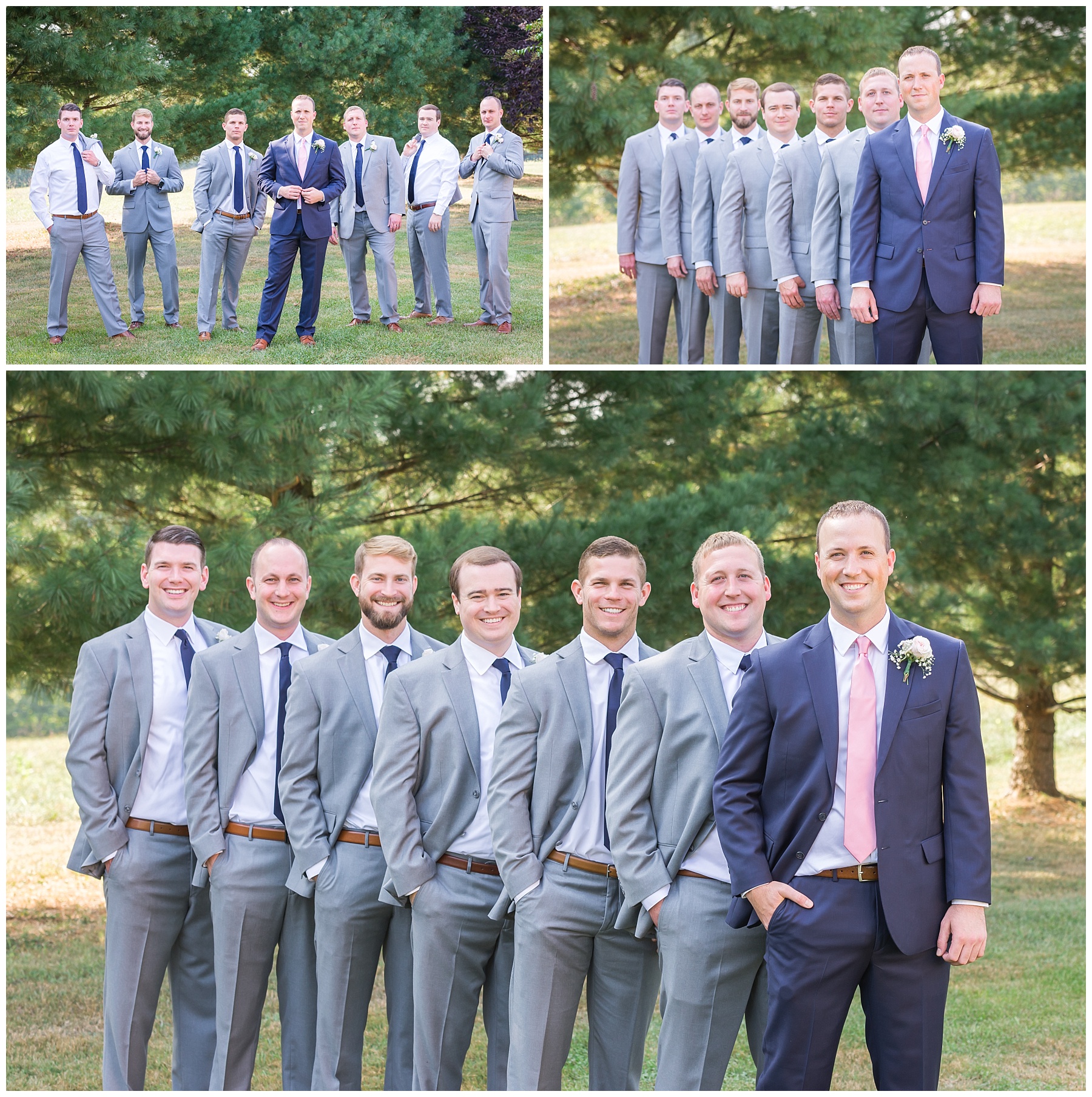 Bridal Party poses by Maryland Wedding Photographer Mary Sarah Photography