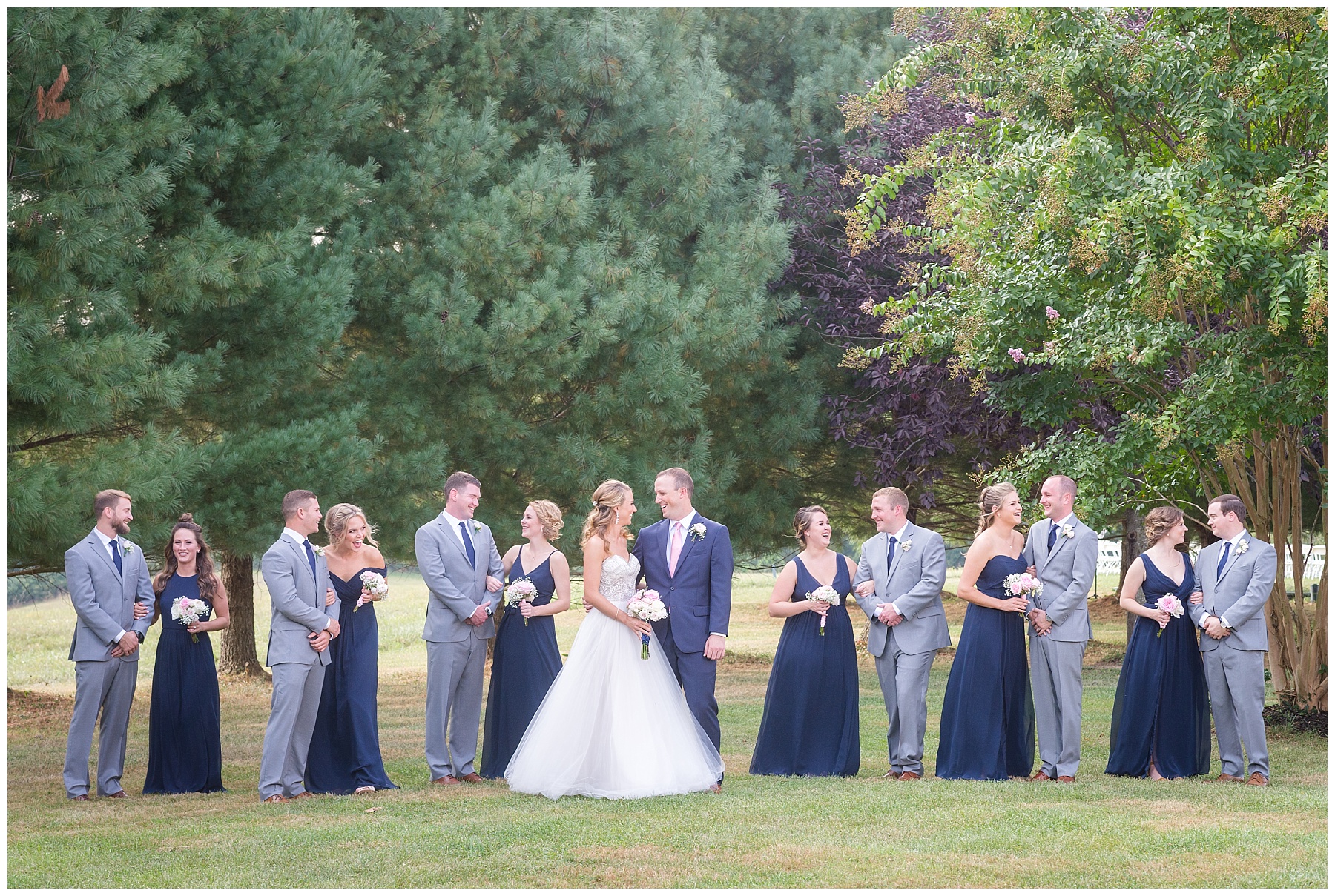 Bridal Party poses by Maryland Wedding Photographer Mary Sarah Photography