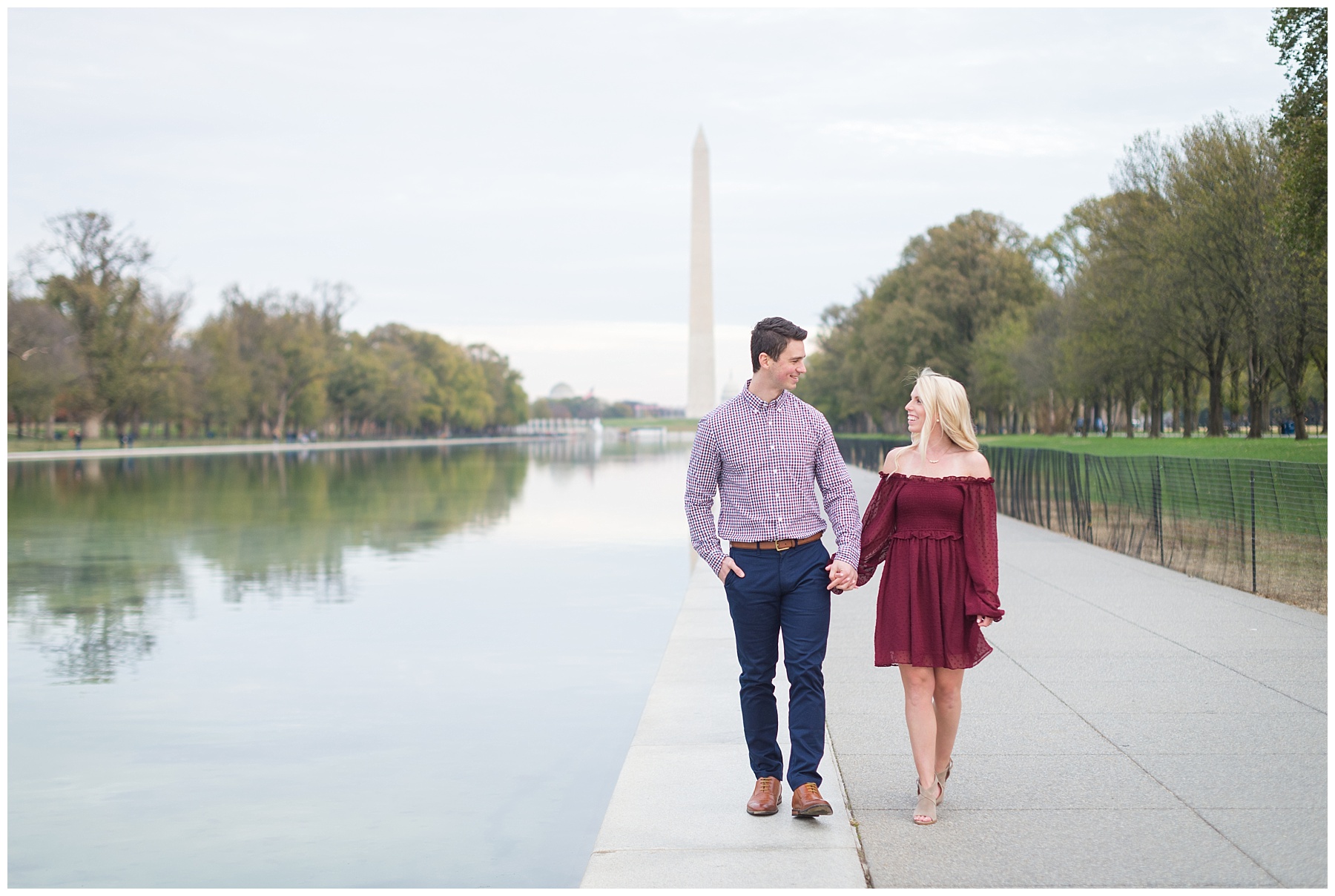 Washington Monument DC Engagement Photos by Mary Sarah Photography 