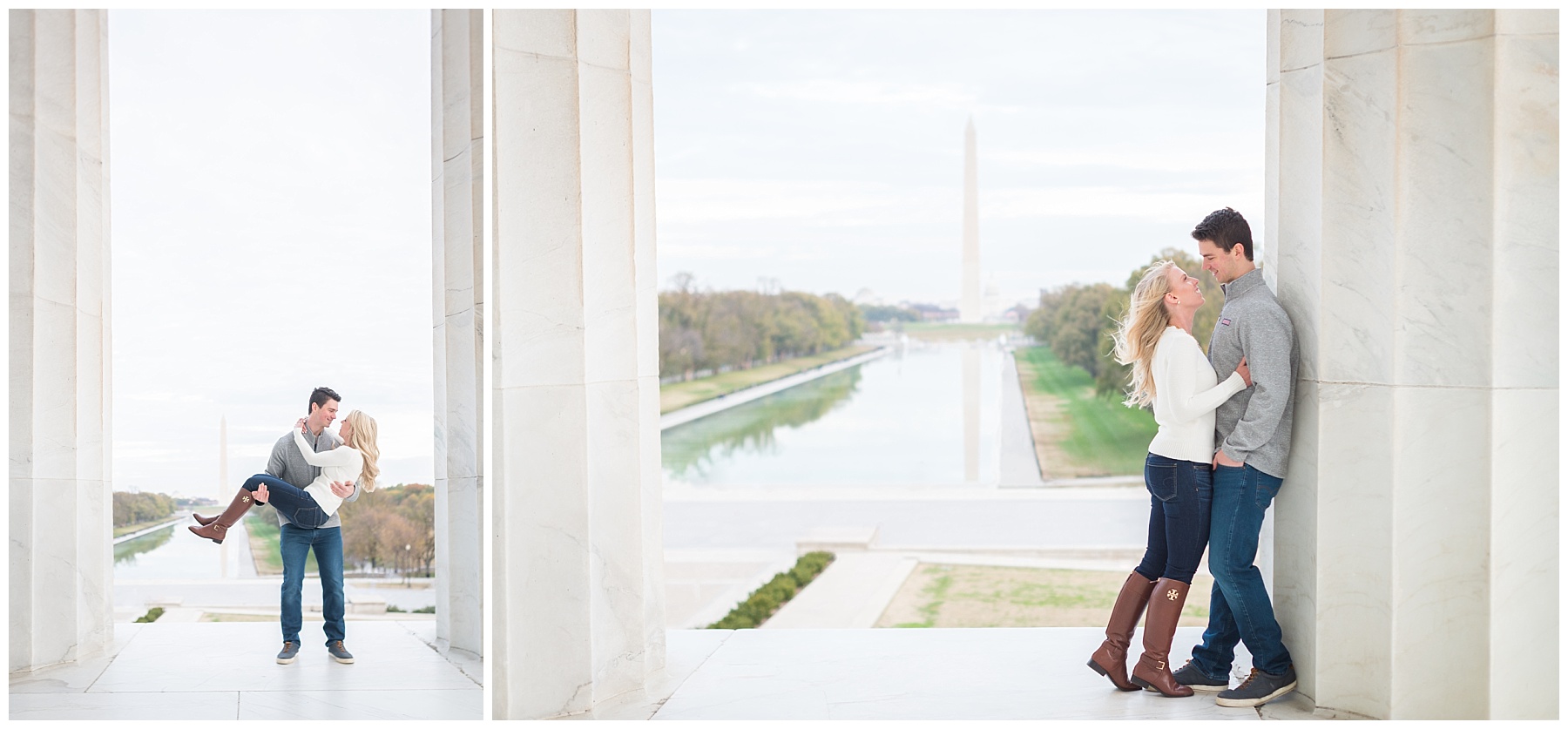 Jefferson Memorial DC Engagement Pictures by Mary Sarah Photography