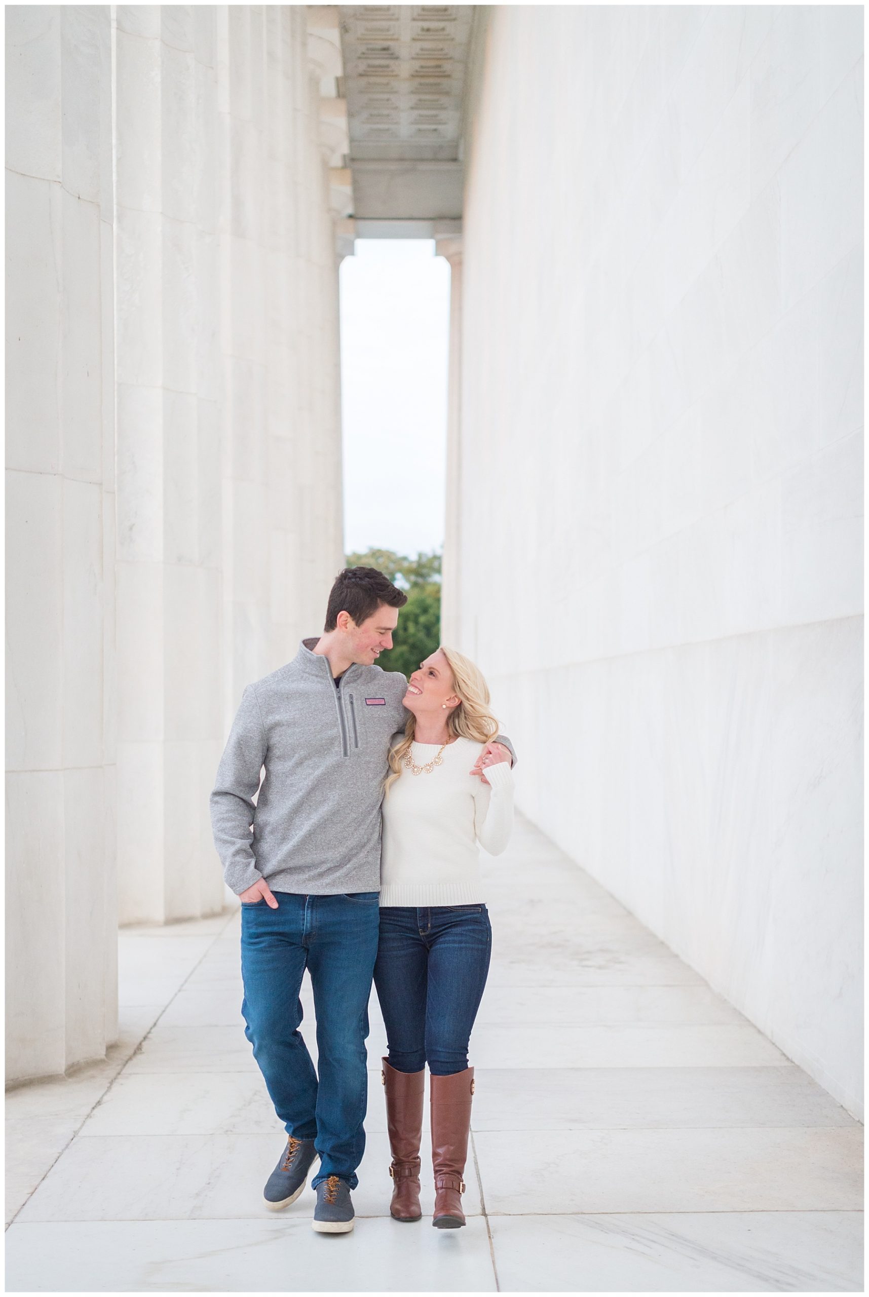 Jefferson Memorial DC Engagement Pictures by Mary Sarah Photography