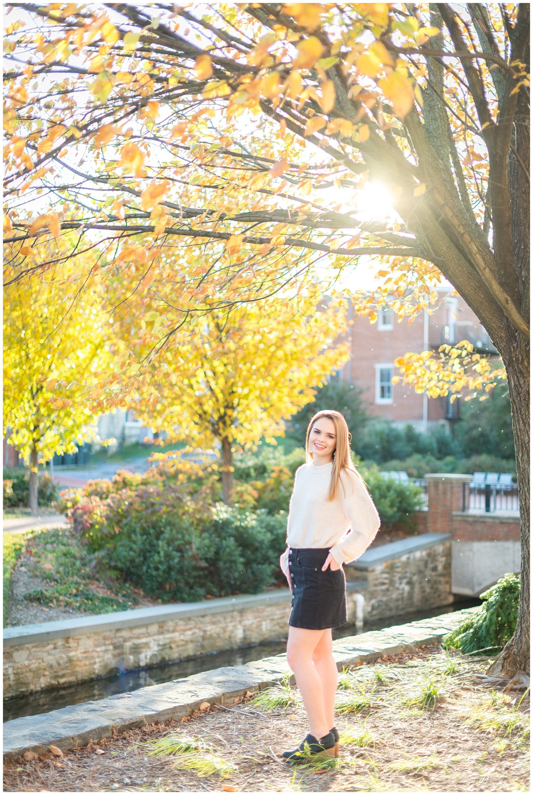 Downtown Frederick MD senior portraits