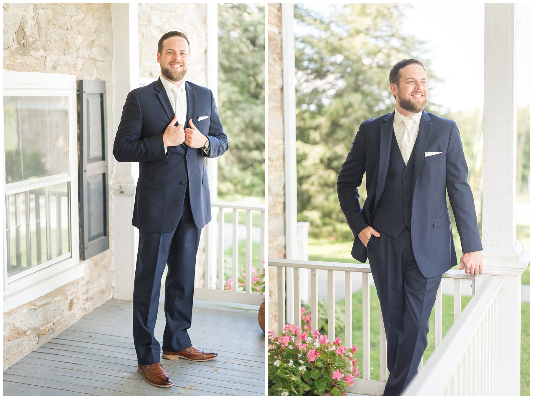 Springfield Manor Wedding groom portraits