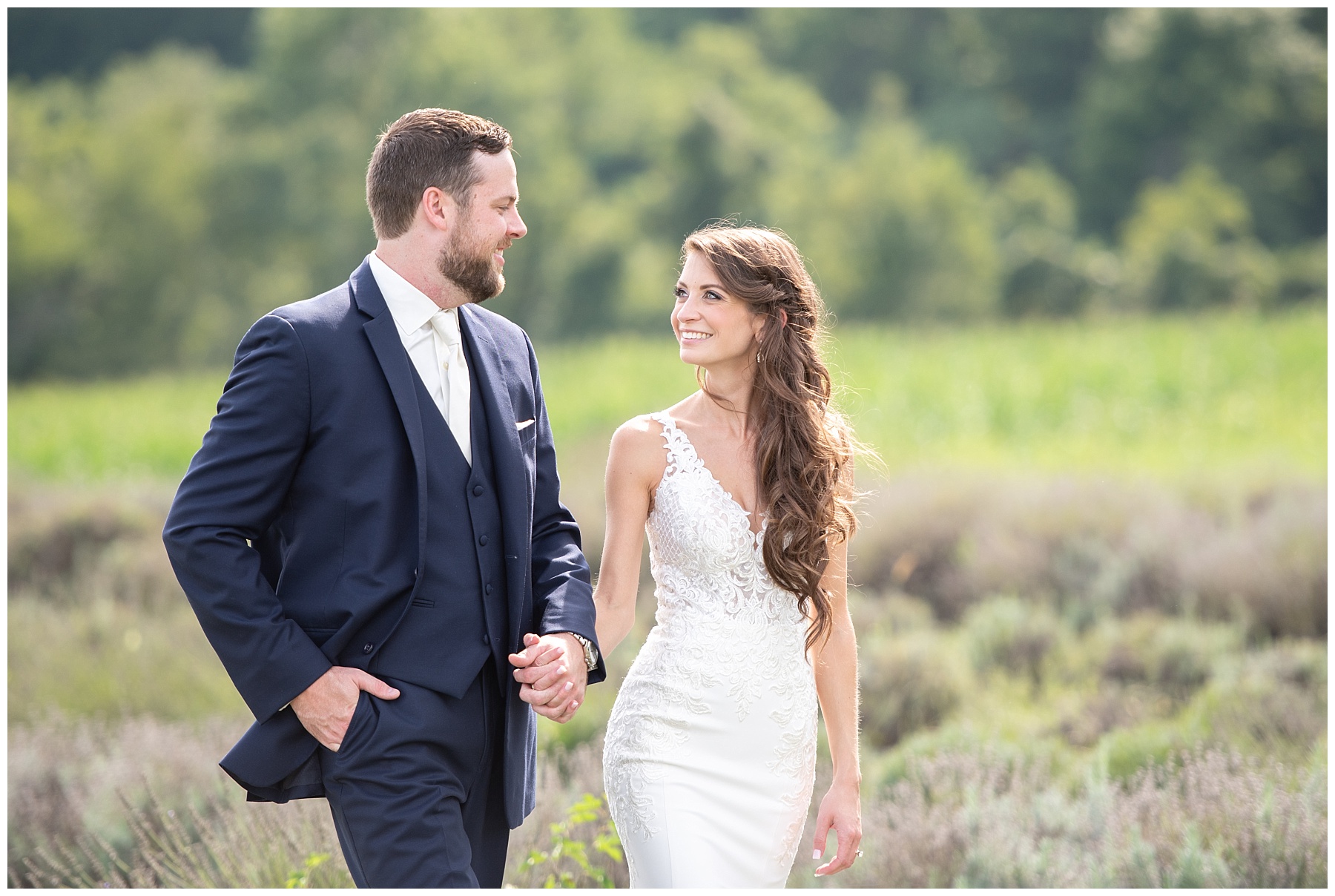 Springfield Manor Wedding lavender field