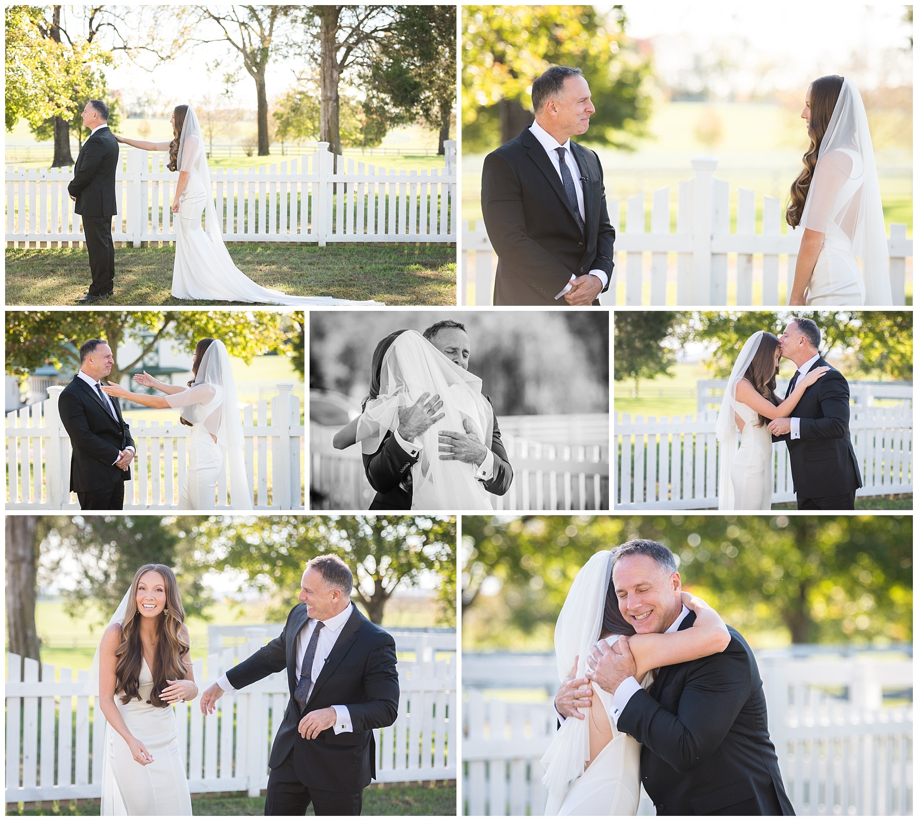 Father daughter first look Annapolis wedding photographer