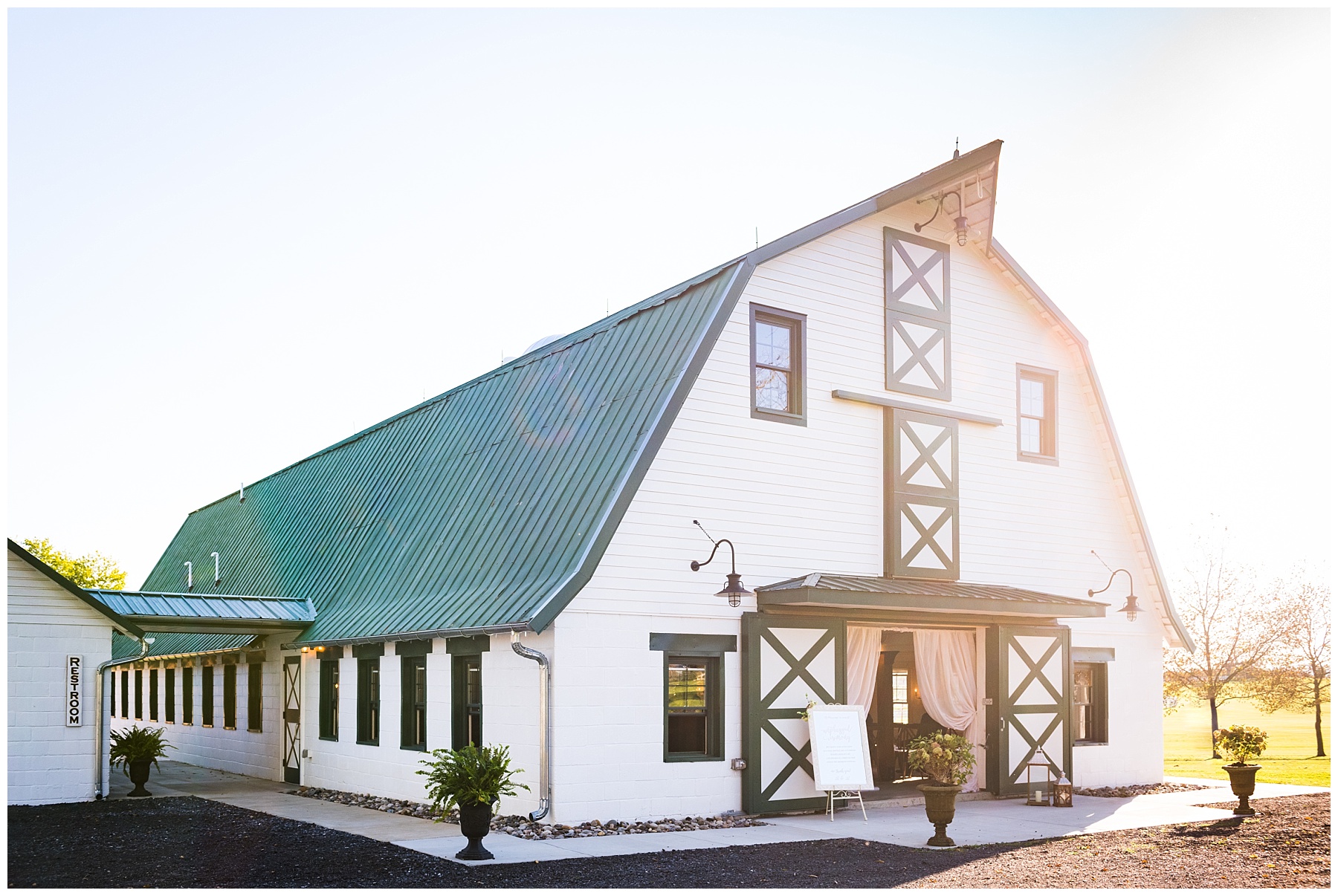 Bluebird Manor Ceremony Photos white barn