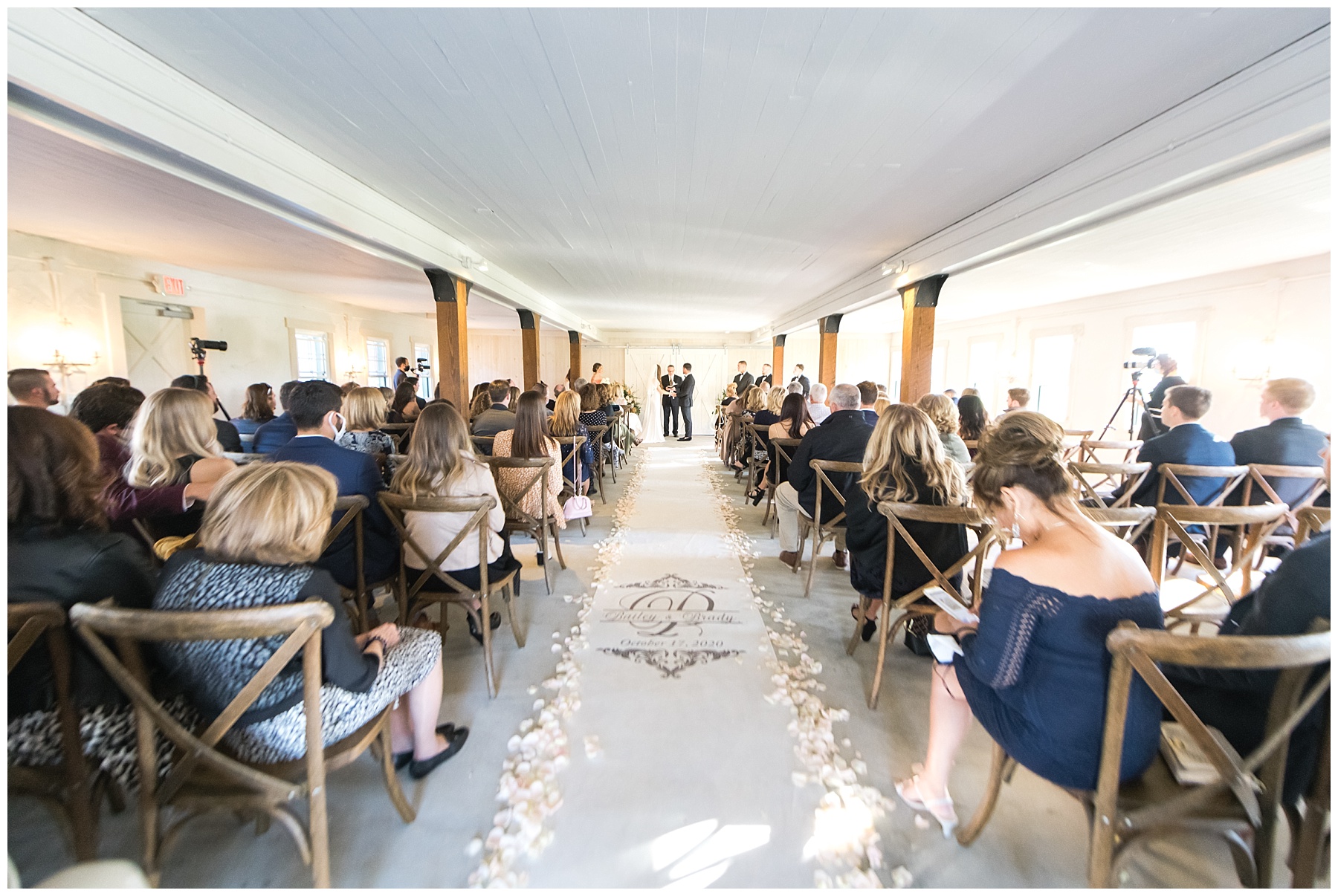 Bluebird Manor Ceremony Photos white barn