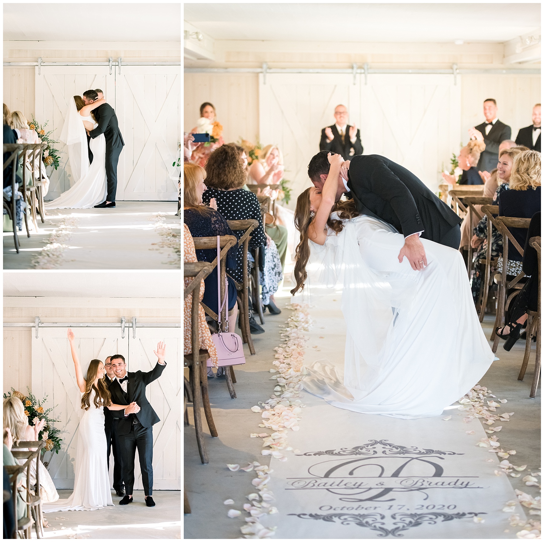 Bluebird Manor Ceremony Photos white barn