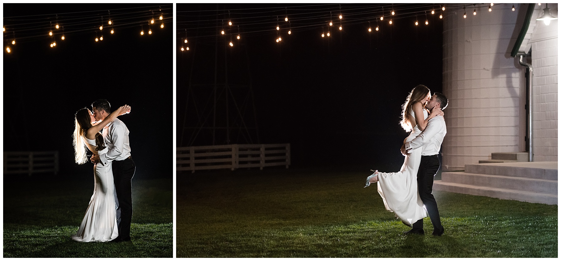 Bluebird Manor romantic night wedding photos