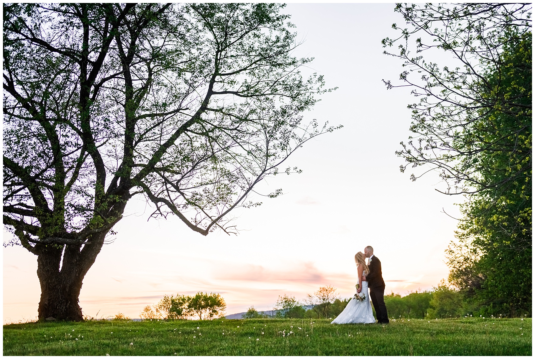 Stone Manor Country Club Wedding Sunset Photos