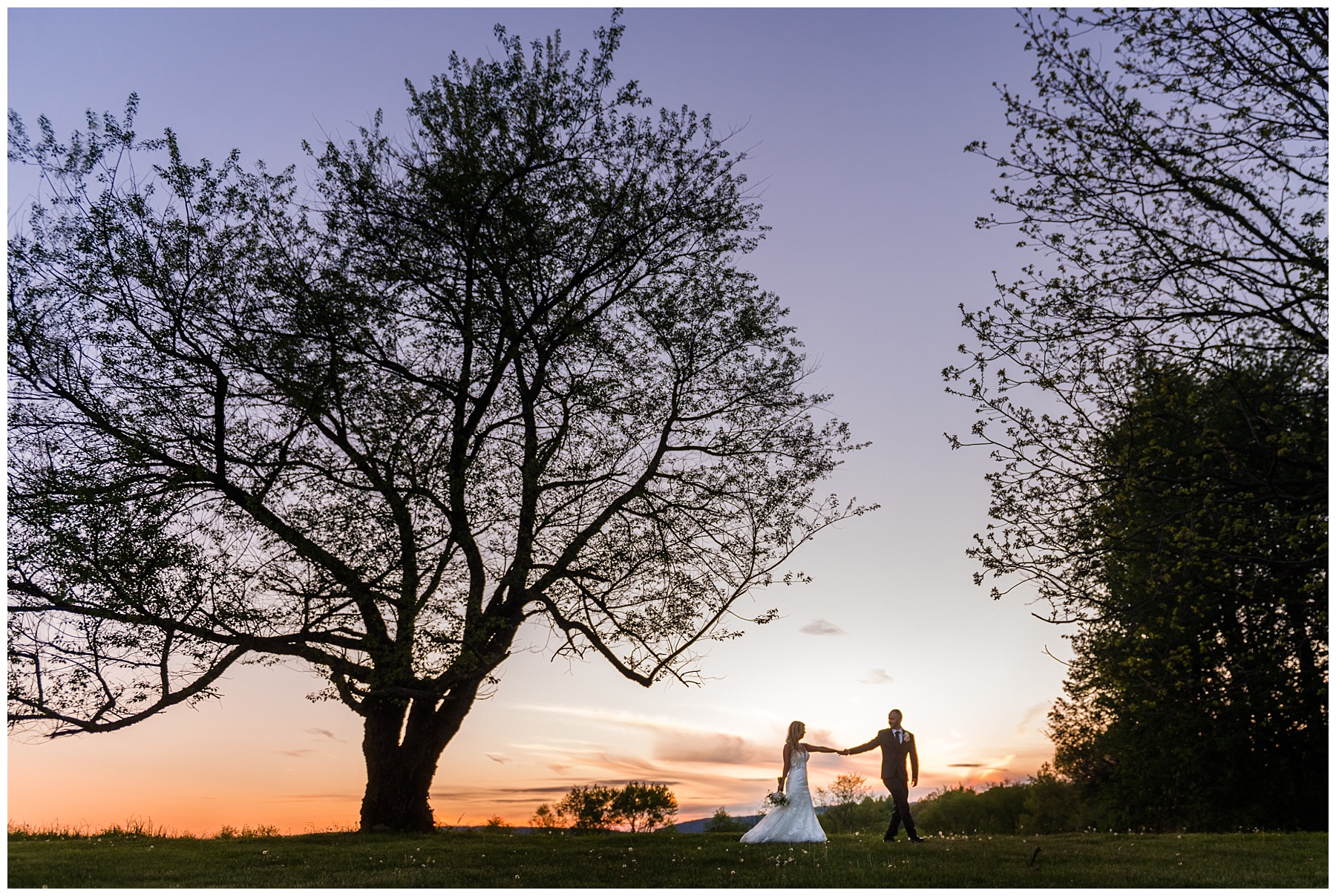 Stone Manor Country Club Wedding Sunset Photos