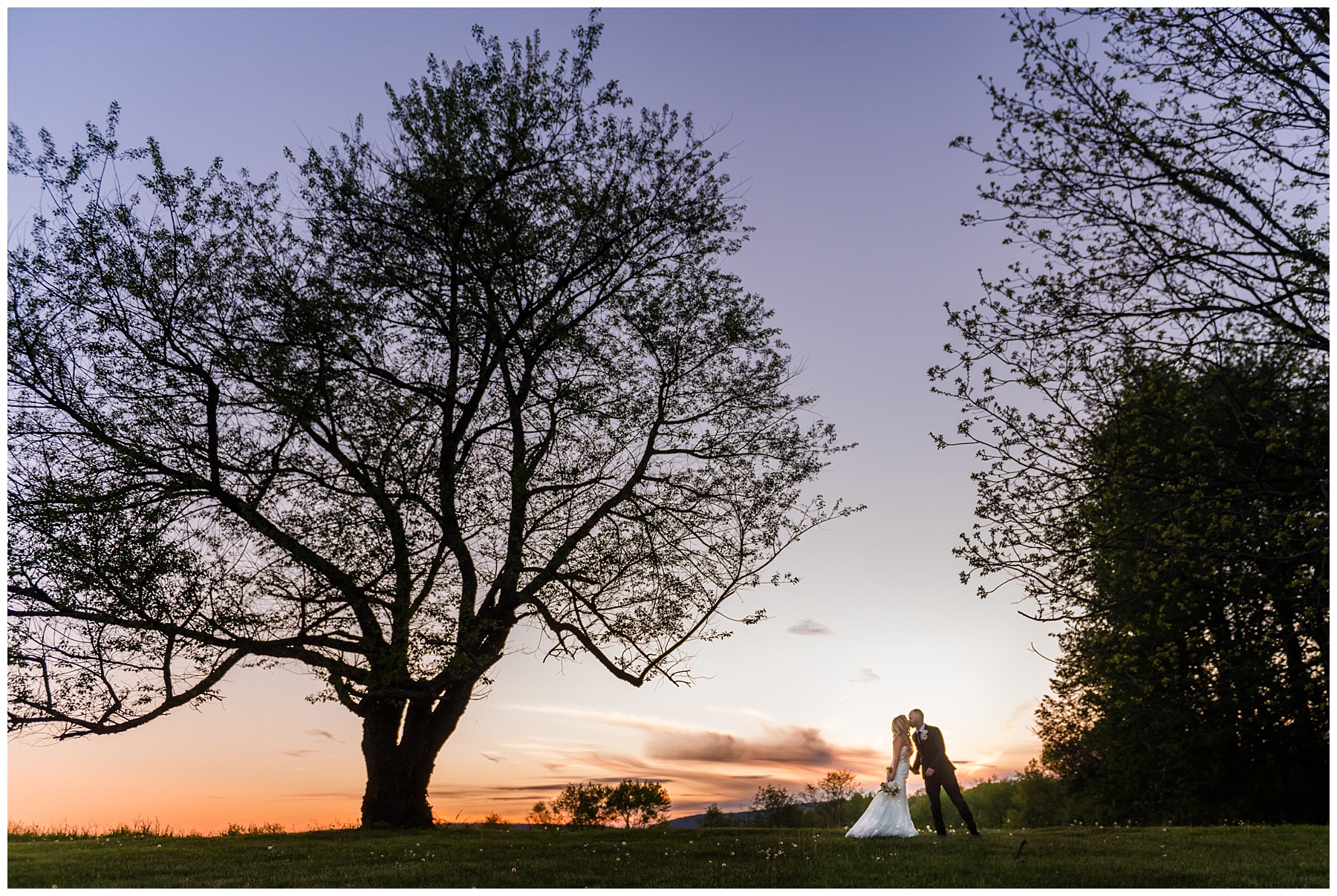 Stone Manor Country Club Wedding Sunset Photos