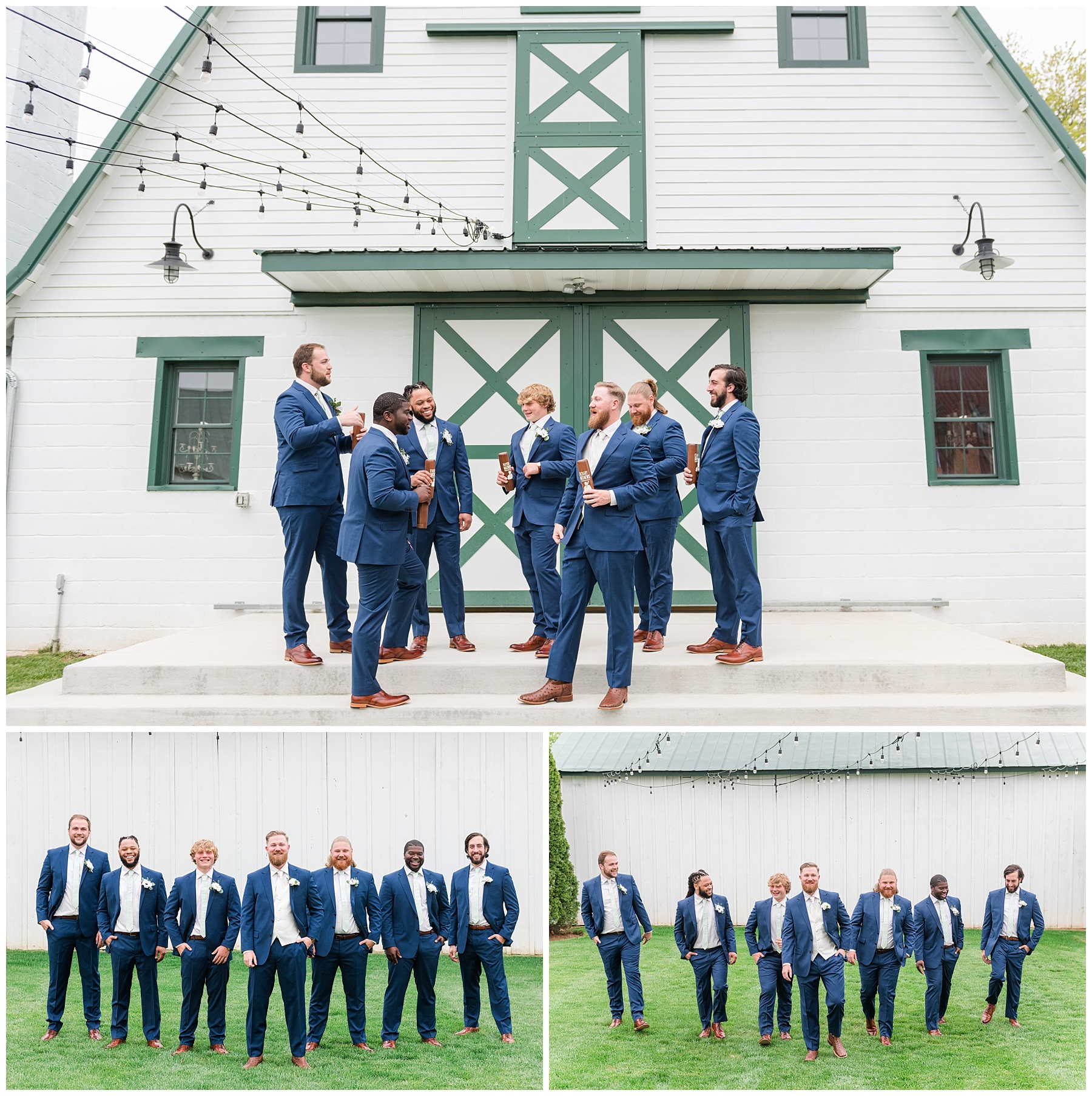 Groomsmen photos at Bluebird Manor